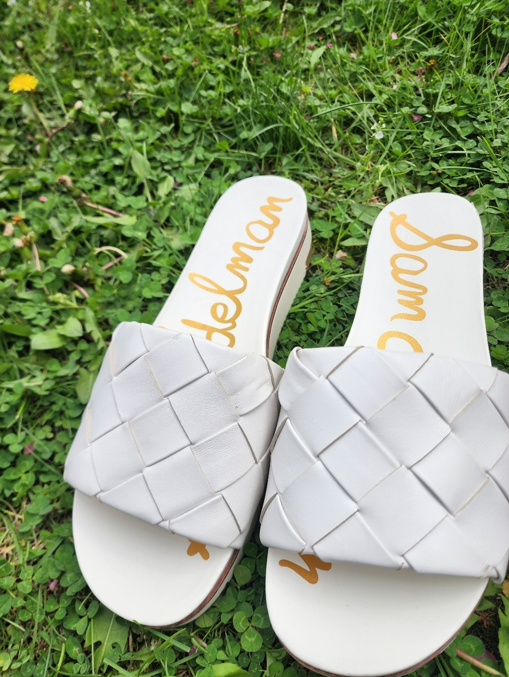 Size 11 - 🆕️ Sam Edelman Women's Woven Platform Slide Sandals - White - Picture 8 of 11